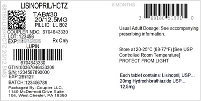 Label (68180 519 02 Lisin Hctz20 12.5mg 67046 433 30)